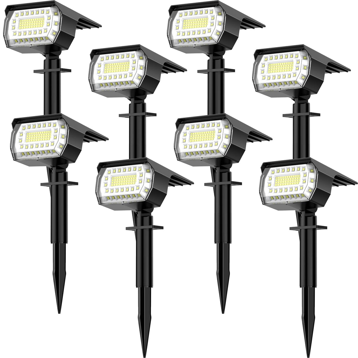 LANSOW solar spot light for garden path delivers broad illumination for safe nighttime strolls.