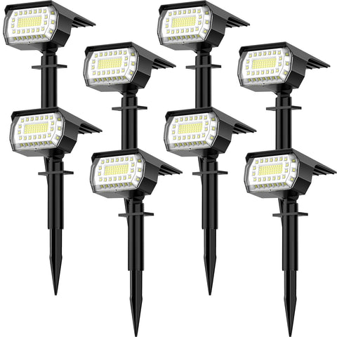 LANSOW solar spot light for garden path delivers broad illumination for safe nighttime strolls.