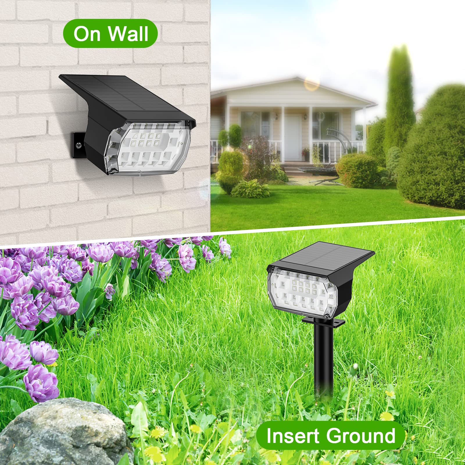 LANSOW IP65 waterproof solar spot light endures all weather conditions