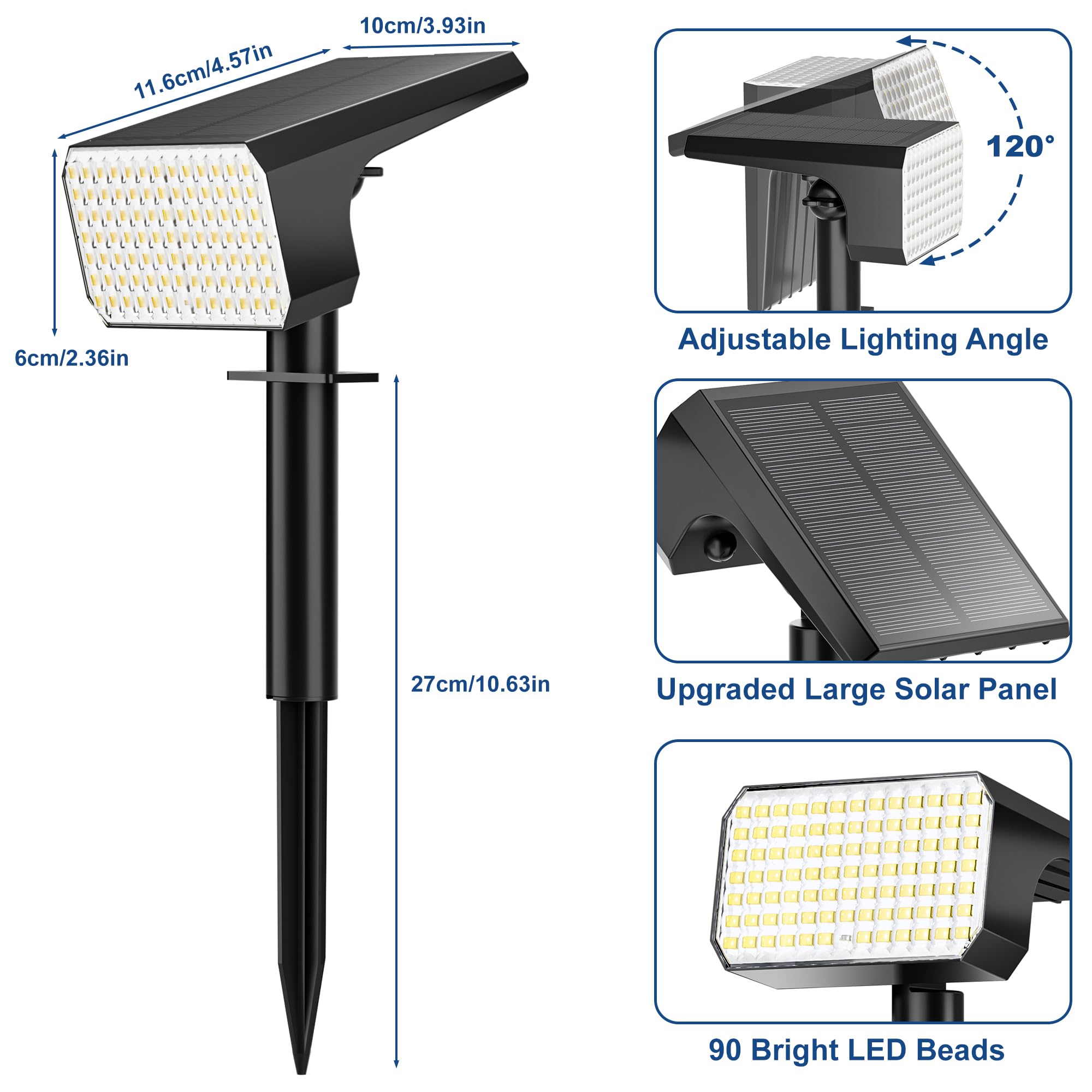LANSOW weatherproof ABS body provides year-round performance for gardens and driveways.