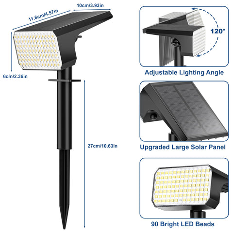 LANSOW weatherproof ABS body provides year-round performance for gardens and driveways.