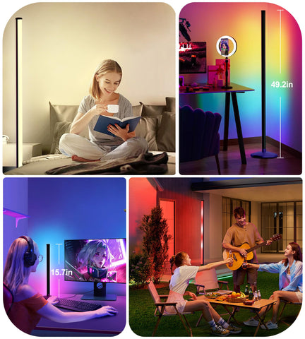 LanSuper Corner Floor Lamp features a stable base and luminous glow