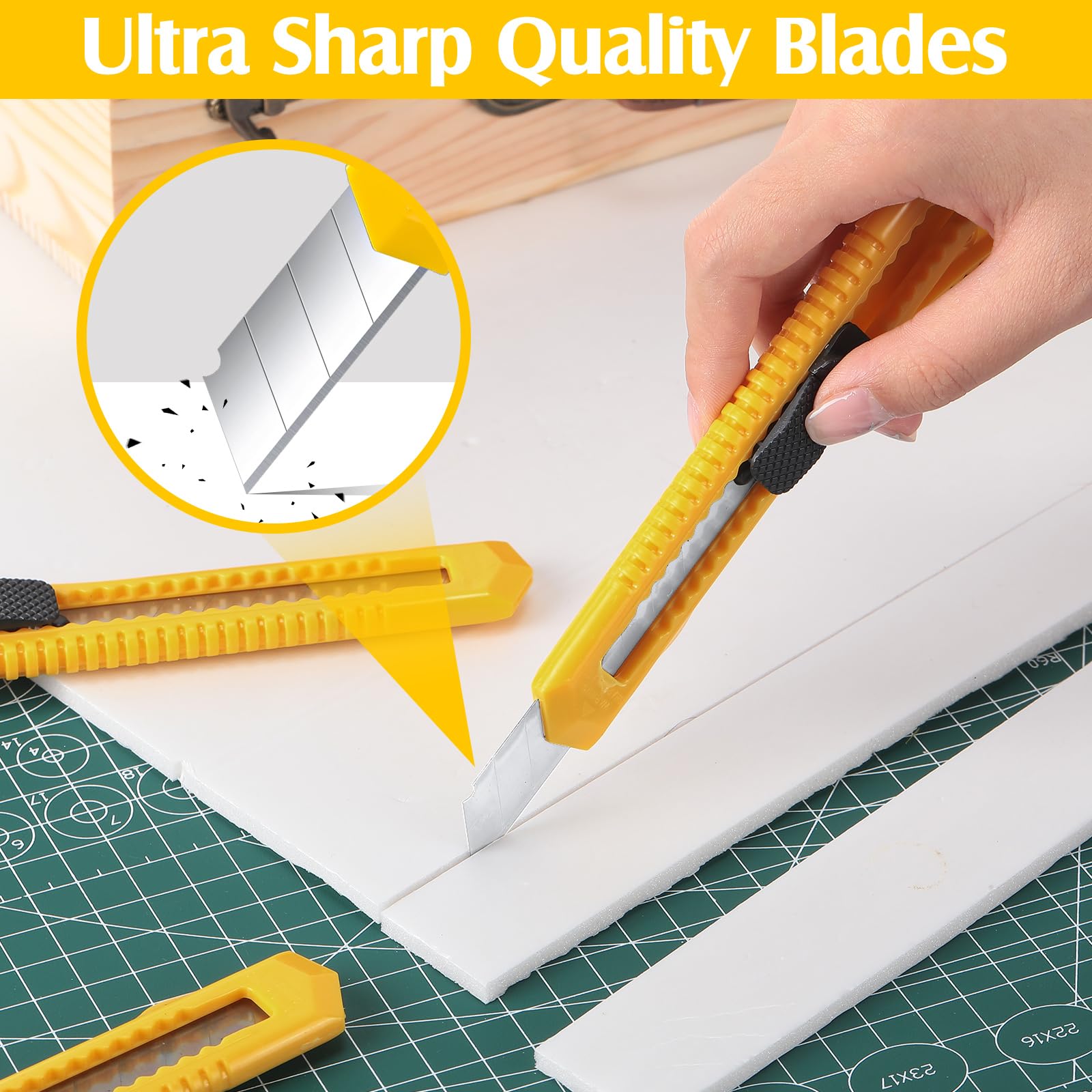 Lanties 100-pack packaging keeps extra cutters organized and ready for use.