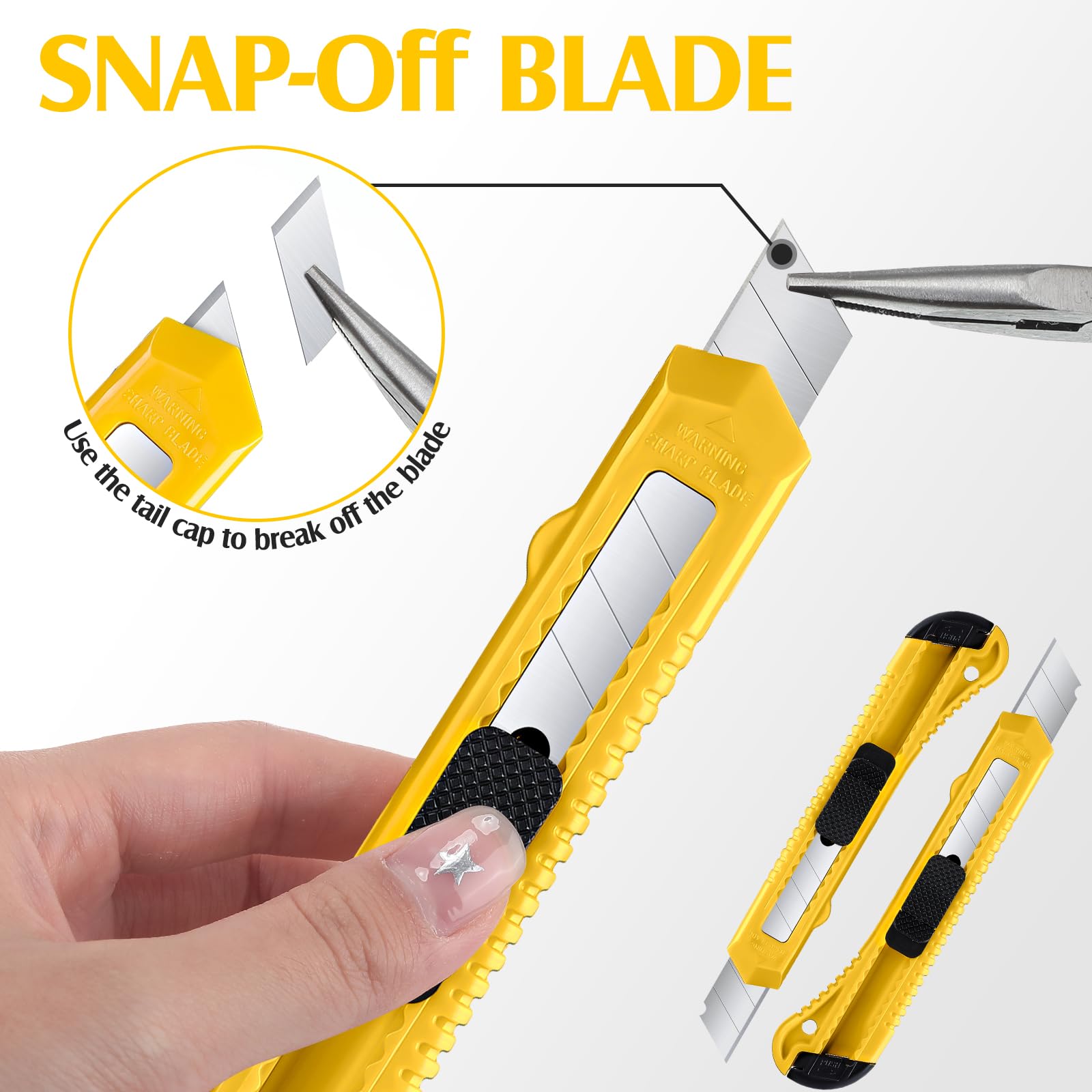 Lanties carbon steel blades resist rust and stay sharp with replacements.