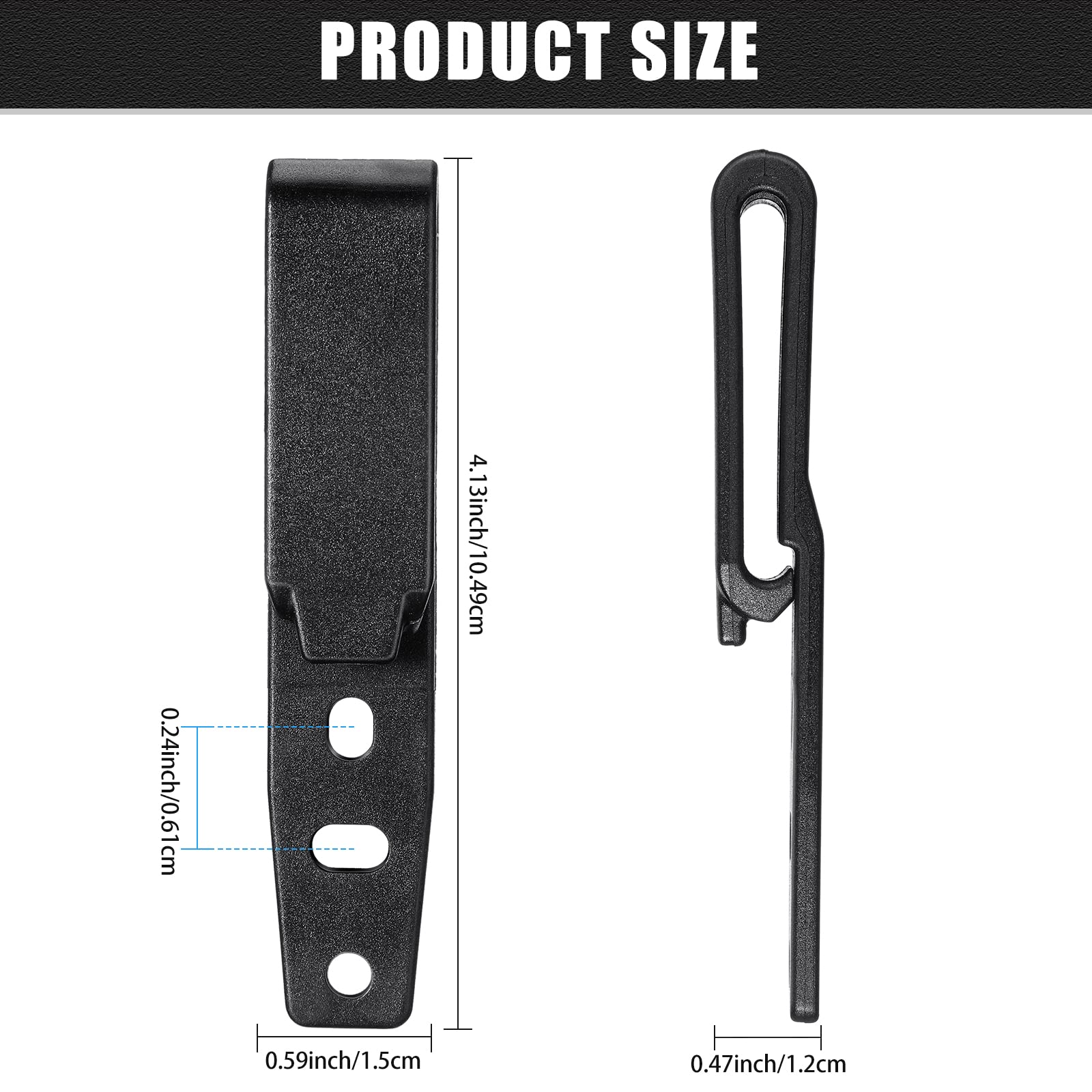 Lanties nylon holster attachment material ensures durable, long-lasting use.