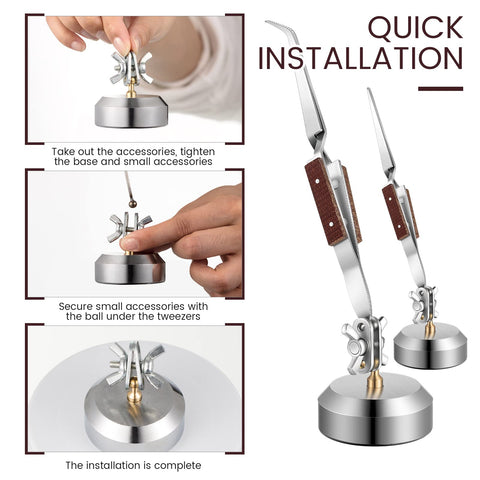 Lanties straight tip welding tweezers ideal for precise component placement.