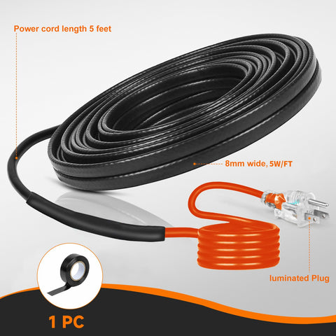 LantingMing outer TPE sleeve protecting heat tape against temperature extremes