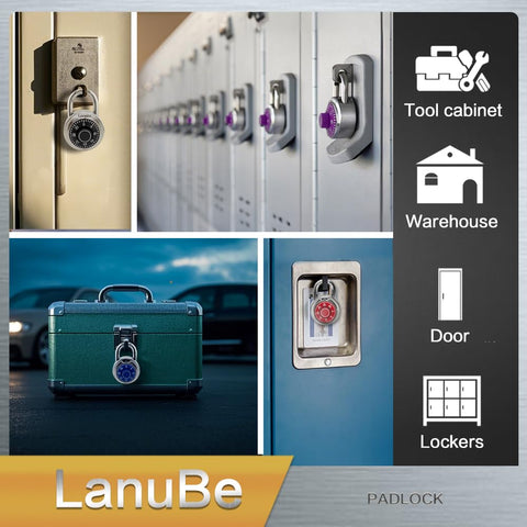 LanuBe lock back instruction view shows user-friendly setup for first use.