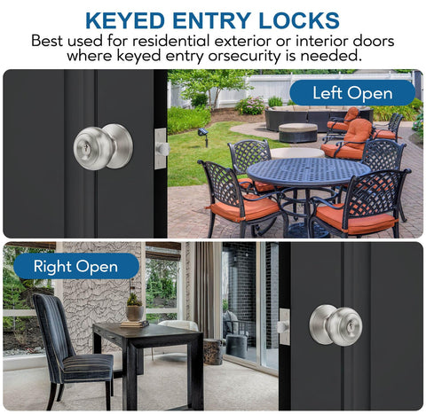 Lanwandeng interior satin nickel keyed knob with smooth operation for indoor doors
