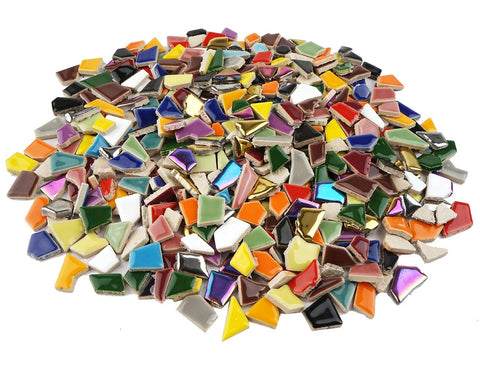 Lanyani stained glass pieces in mosaic colors for vibrant art panels