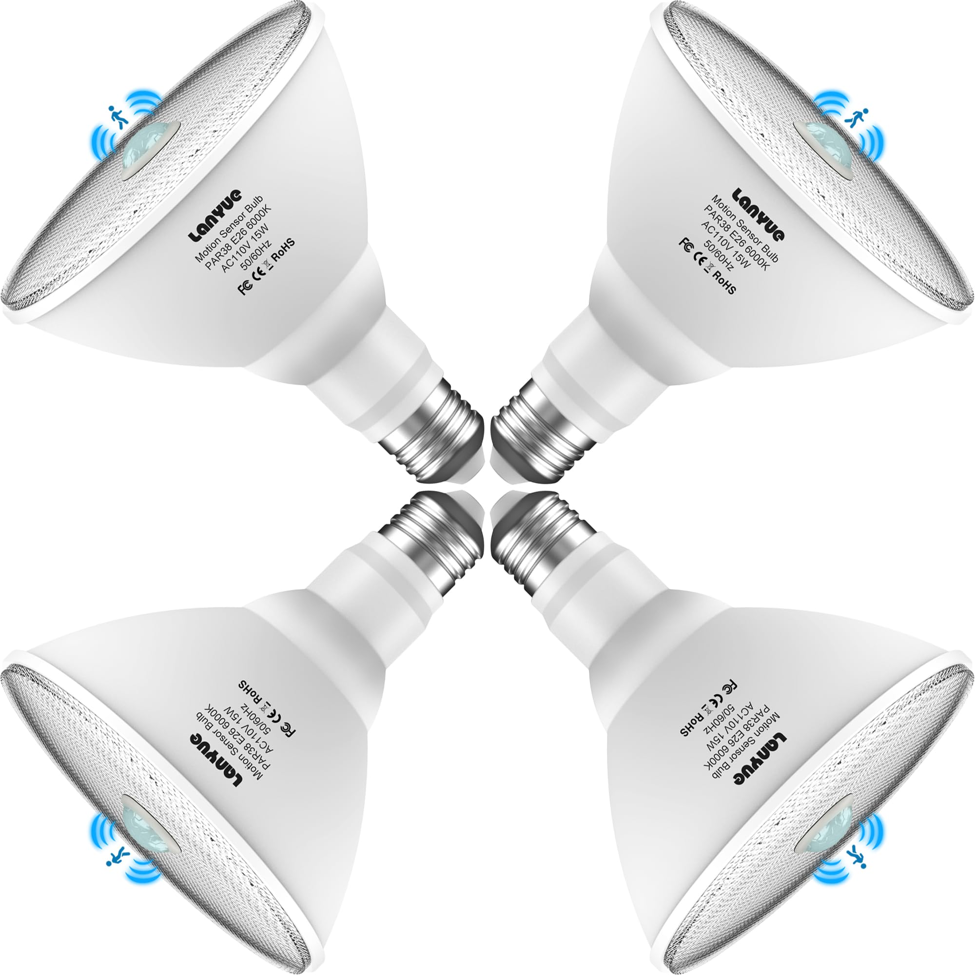 LanYue ABS fireproof sensor light bulb offers durable performance indoors.