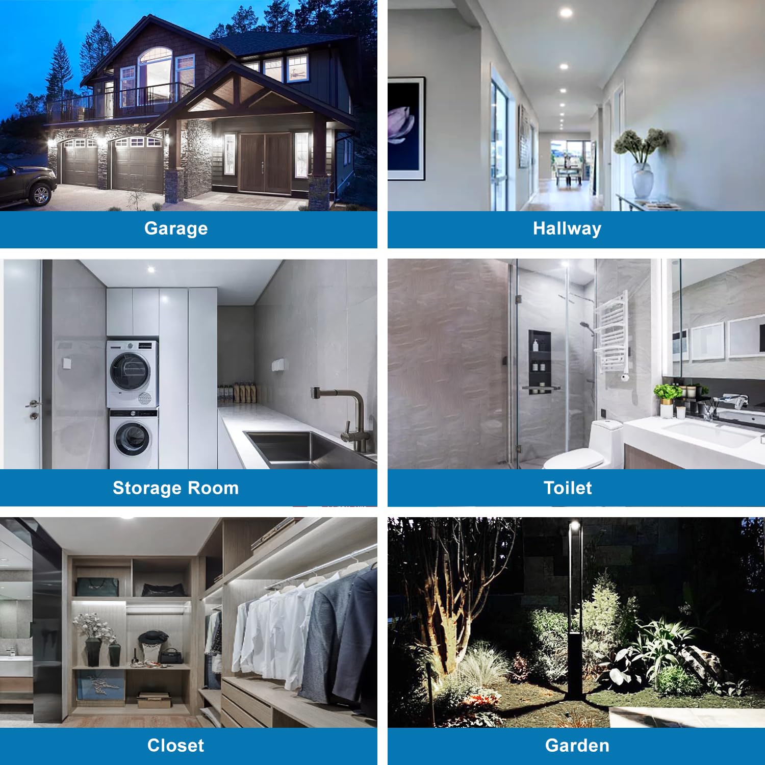 LanYue basement corridor motion sensor bulb improves visibility in dark spaces.