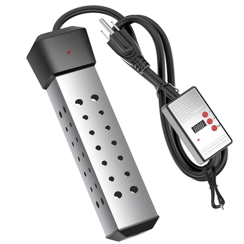 Laoaivena 2000W immersion heater with real-time display heats bath water quickly.