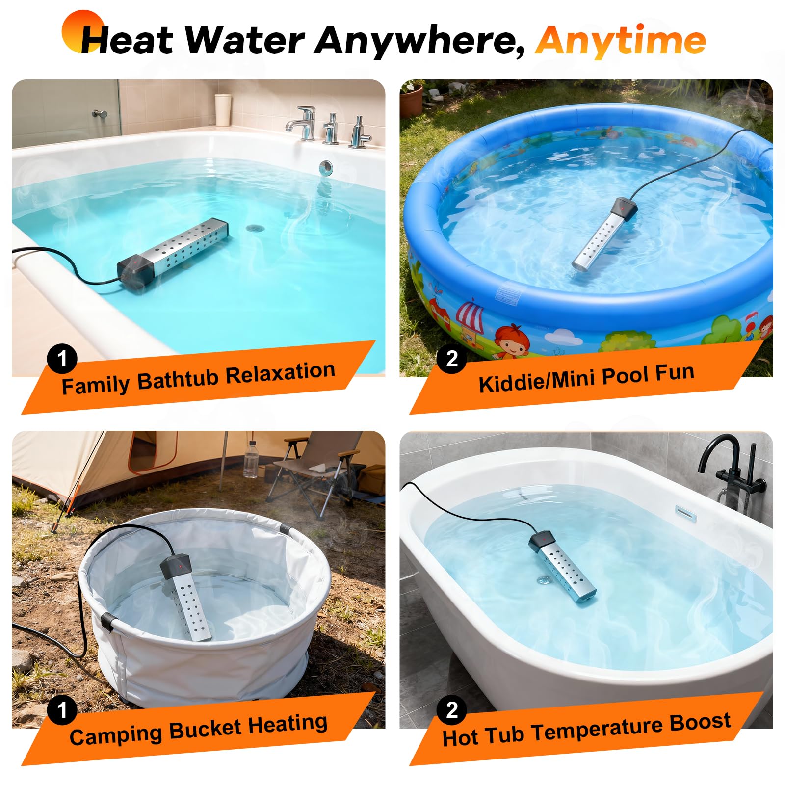 Laoaivena immersion heater keeps water safe with auto shut-off during overheating.