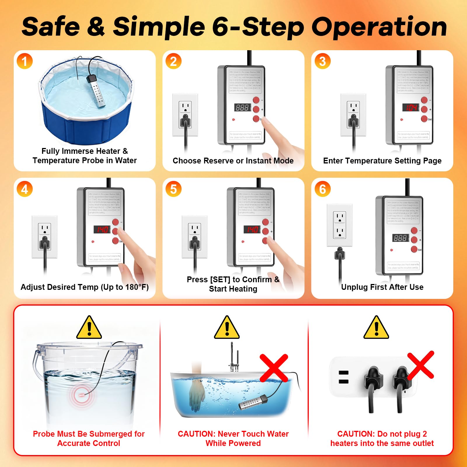 Laoaivena compact portable heater for bathtubs and stock tanks anywhere.
