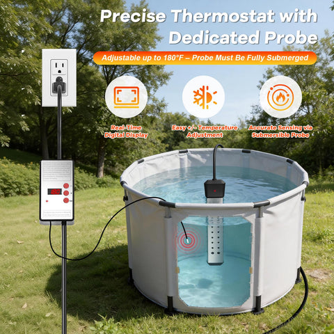 Laoaivena stainless steel guard protects during submersion and reduces splashes.