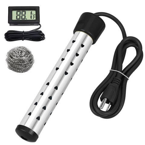 Laoaivena immersion heater front view for quick, portable bath heat