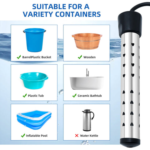 Laoaivena heater heats up to five gallons quickly for warm water