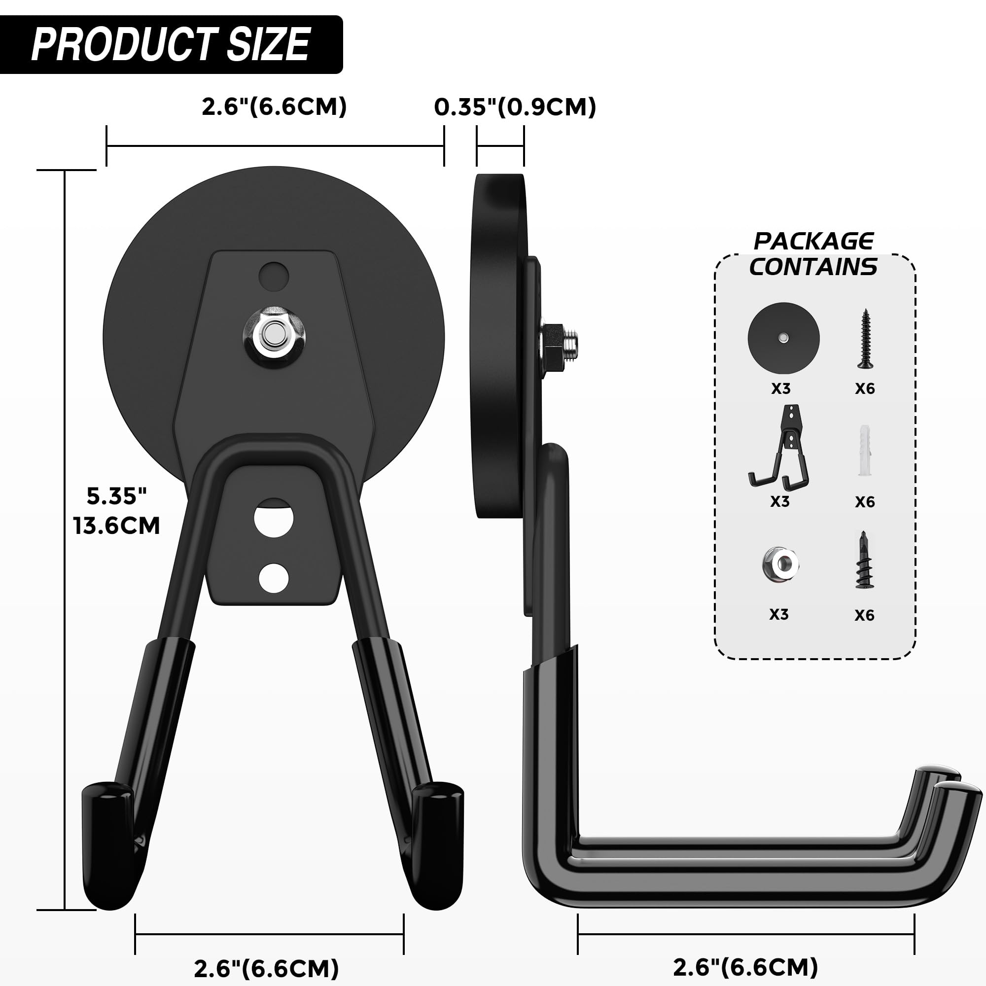 Close-up of Laowu magnets with six industrial magnets for secure attachment.