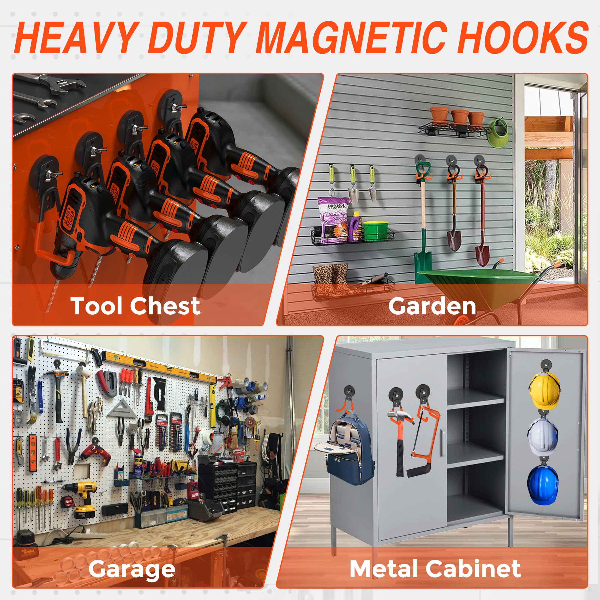 Laowu thick steel magnet hook designed for durable garage organization.