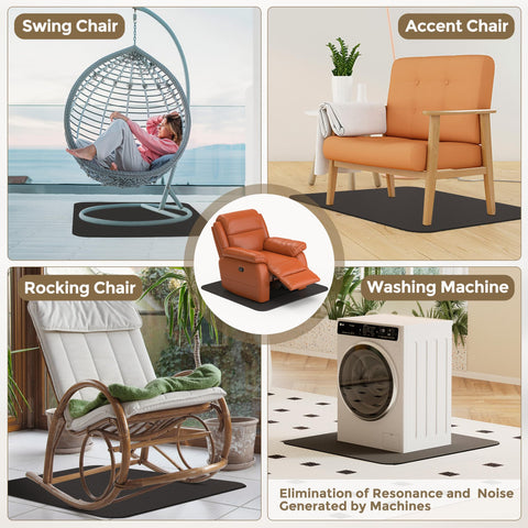 Laowu versatile recliner pad works on wood, vinyl, carpet and tile.