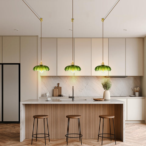 Laphivieh Green Lotus dining room light creating inviting ambience