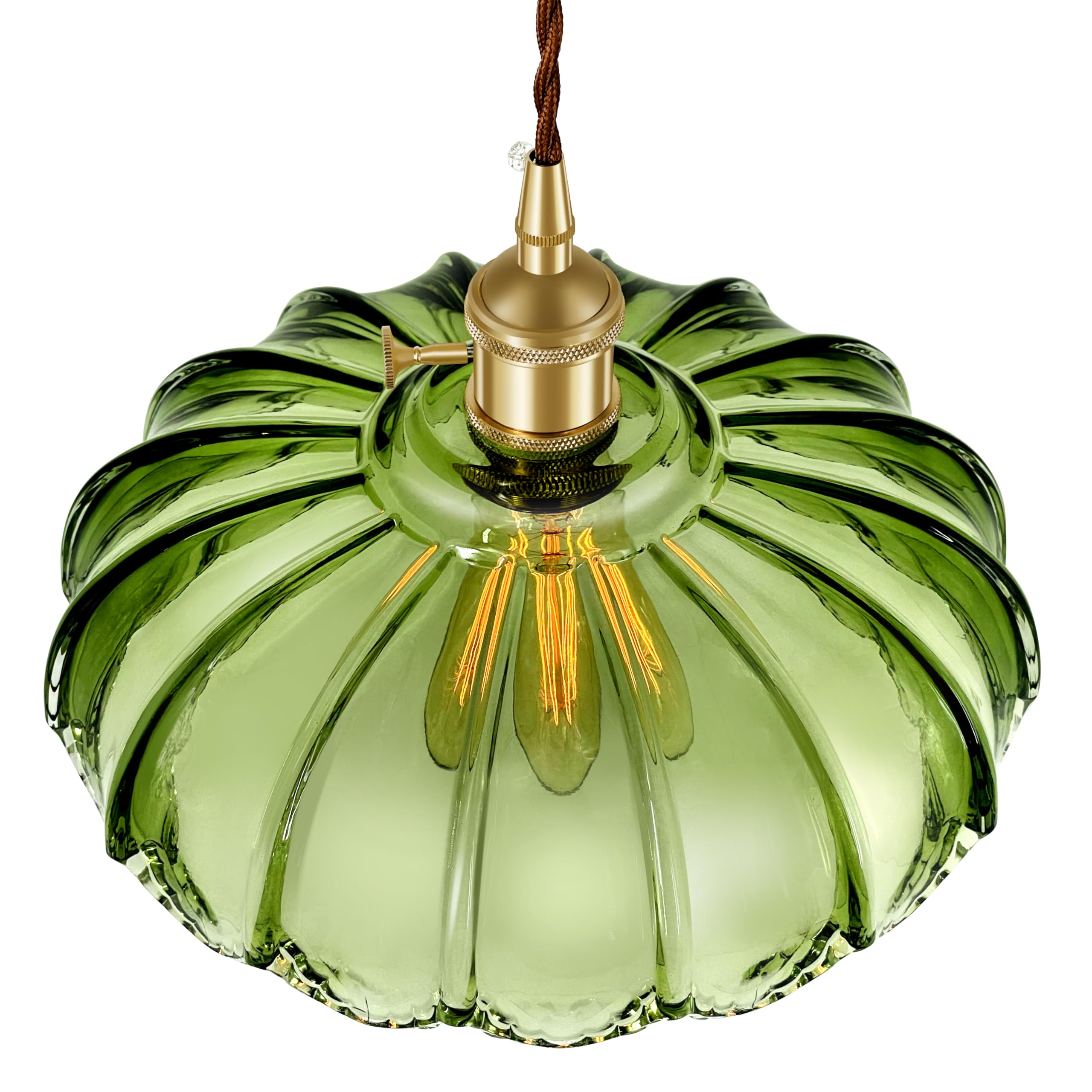 Laphivieh Green Lotus glass shade as a focal decorative element
