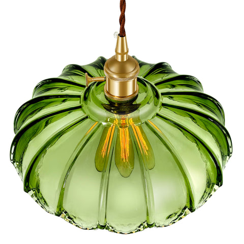 Laphivieh Green Lotus glass shade as a focal decorative element