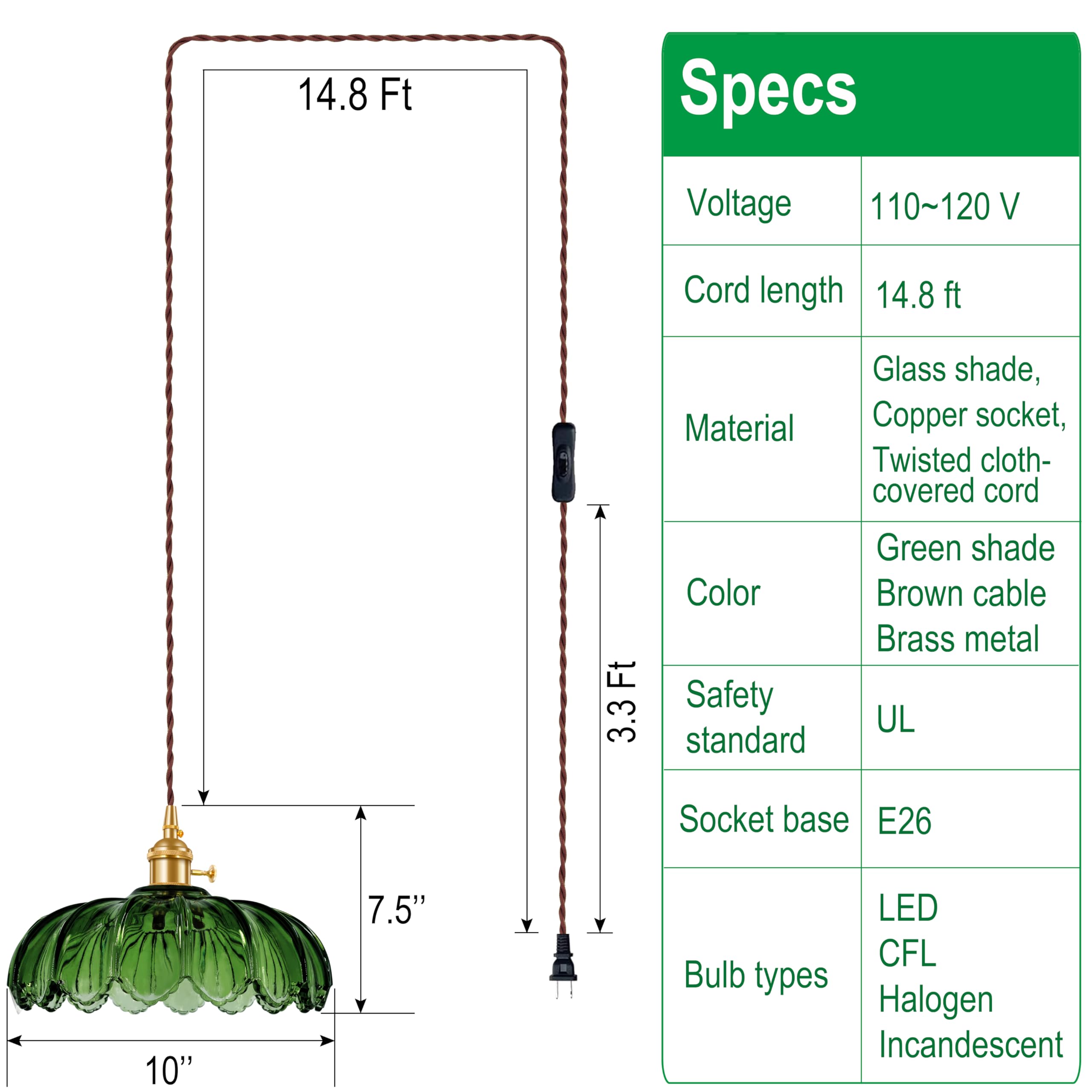 Laphivieh Green Lotus swag lamp adds retro-modern charm to dining spaces