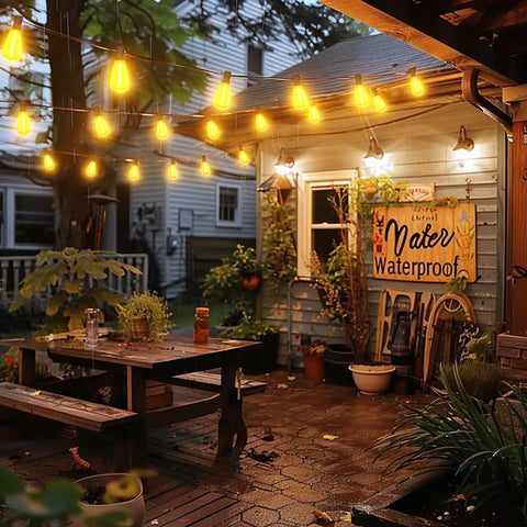 LaPitio energy-saving LED patio lights reduce power use during gatherings