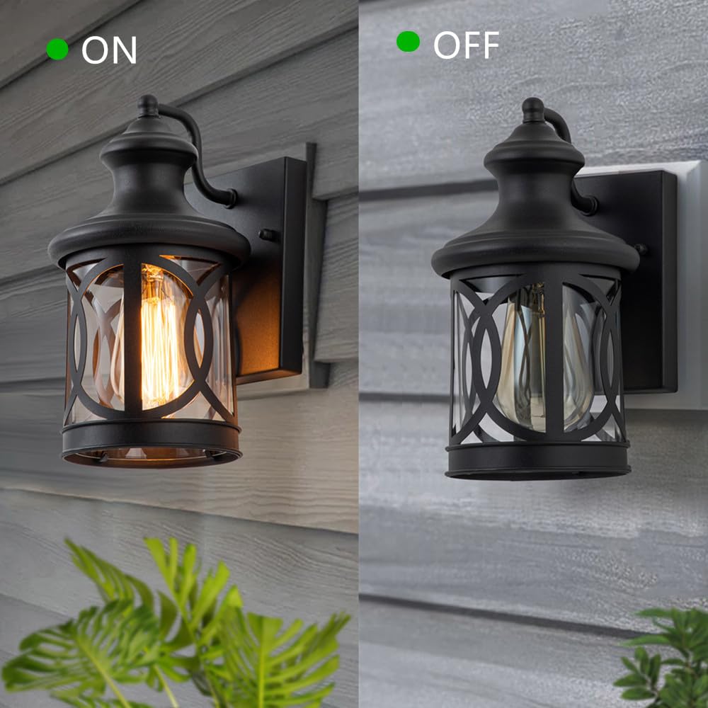 Laplusbelle close-up shows clear glass shade and durable metal construction.