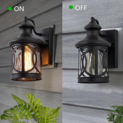 Laplusbelle close-up shows clear glass shade and durable metal construction.