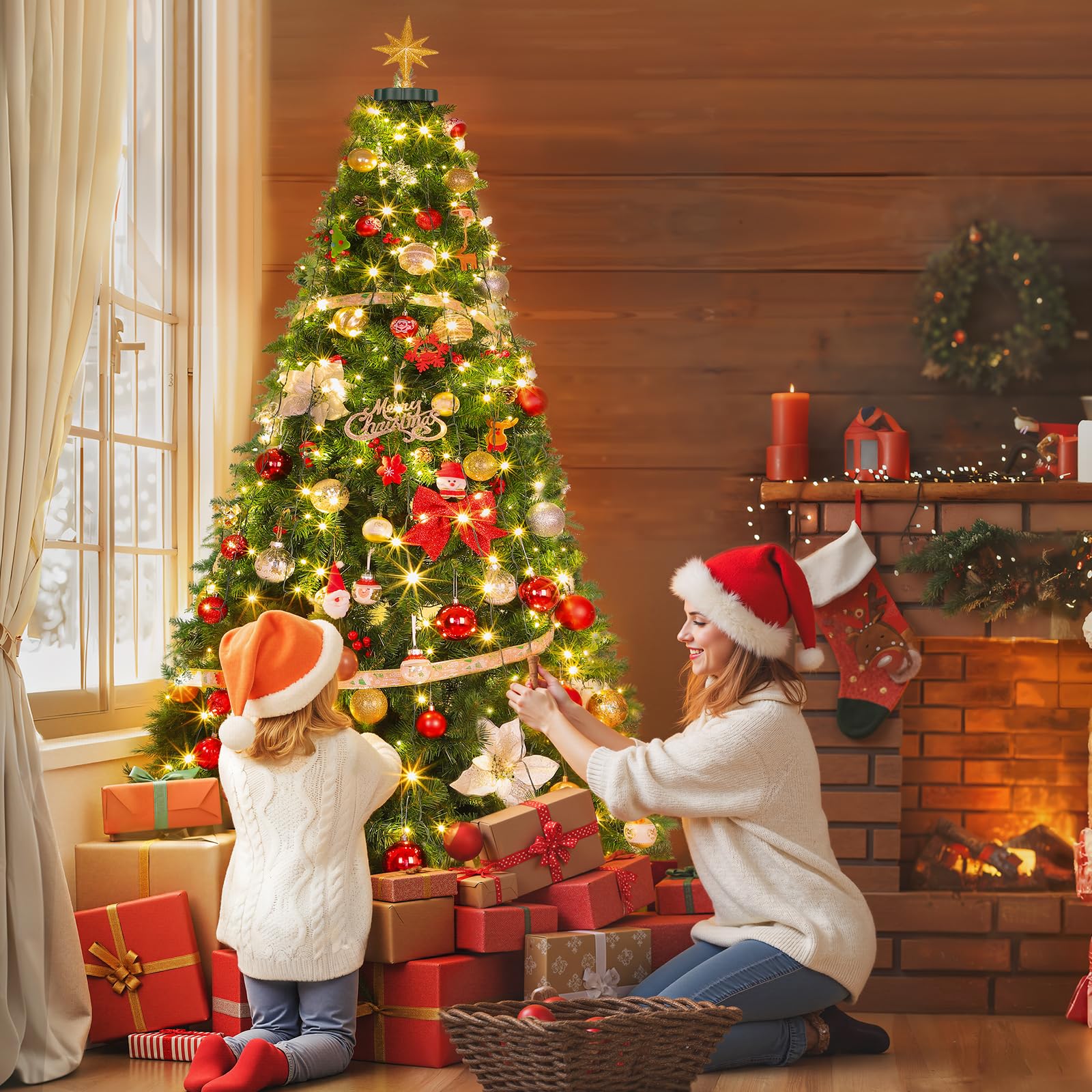 Larkvue indoor/outdoor lights enable festive setups for trees, patios, and events.