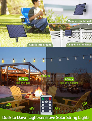 Larkvue dual solar and USB charging keeps lights ready on cloudy days