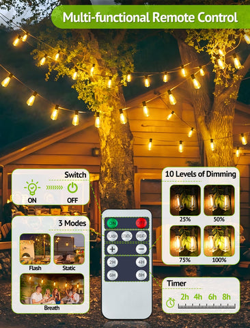 Larkvue ST38 clear bulbs provide warm glow for patios and balconies