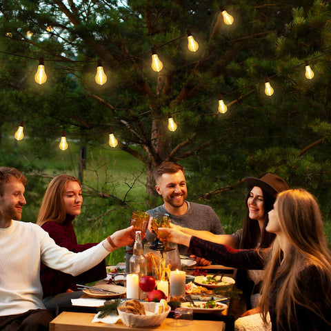 Larkvue weather-ready patio lights create cozy ambiance for outdoor gatherings