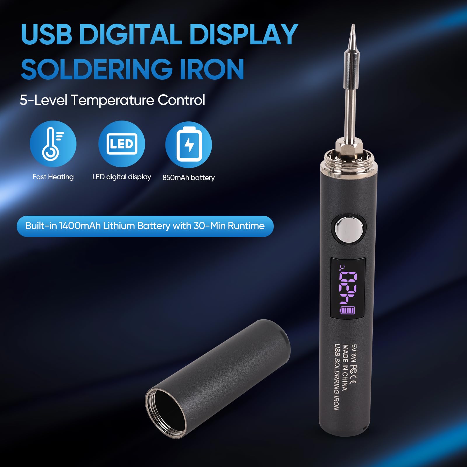 Larlarsa kit with three tips for versatile soldering tasks