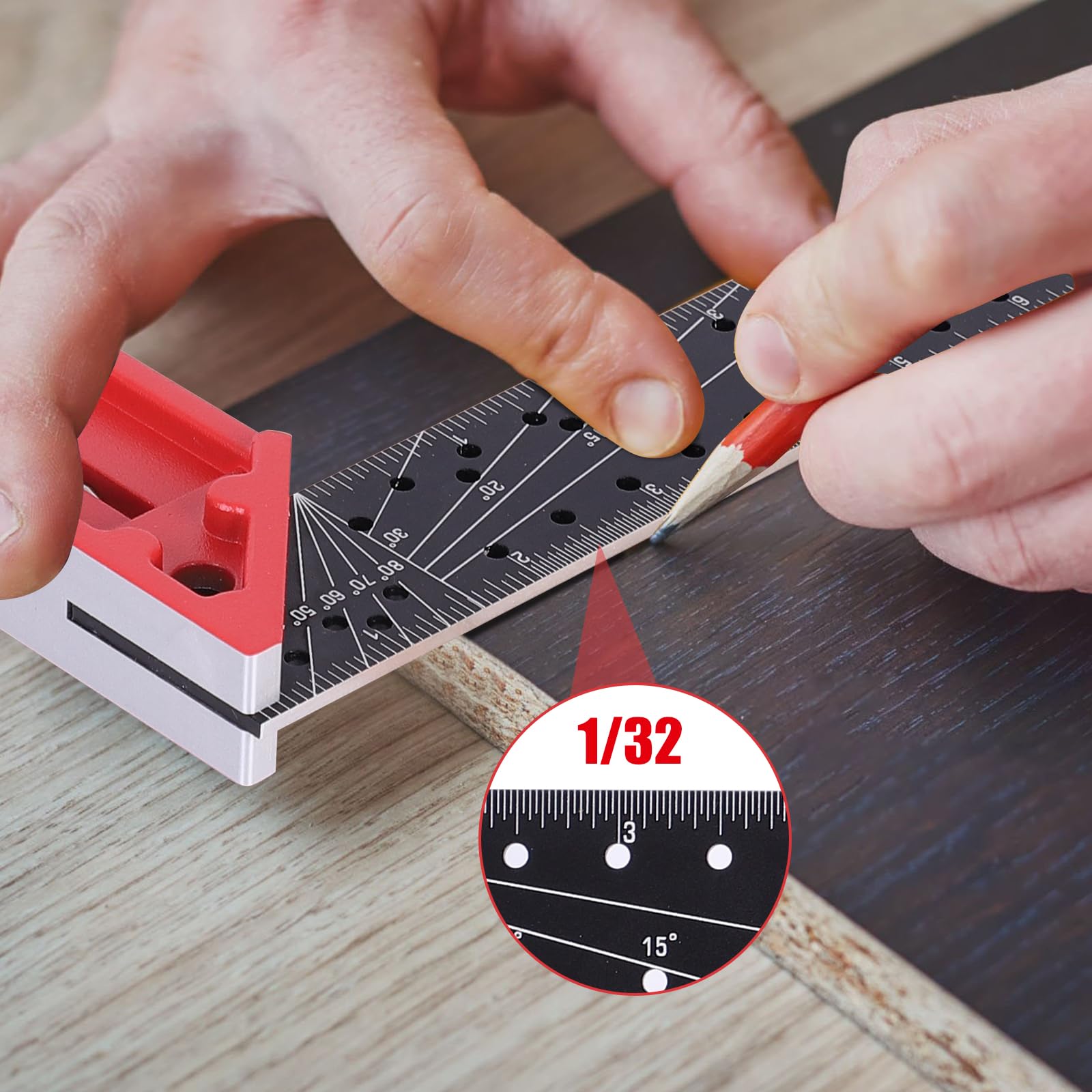 LARMEIL multifunction framing tool supports measuring, marking, and scribing across carpentry projects.