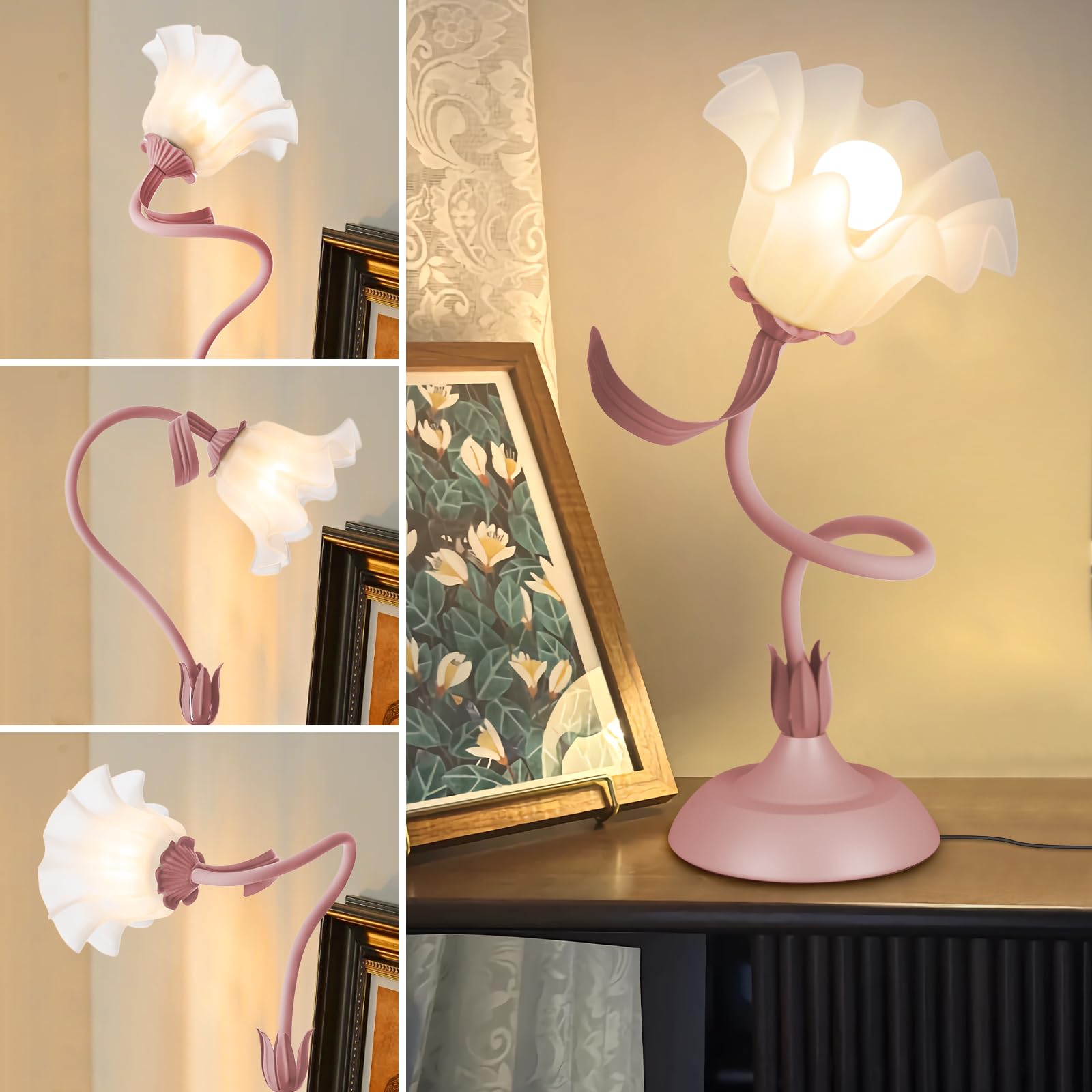 Larnix three-color-temperature lamp creates warm neutral or cool ambient mood