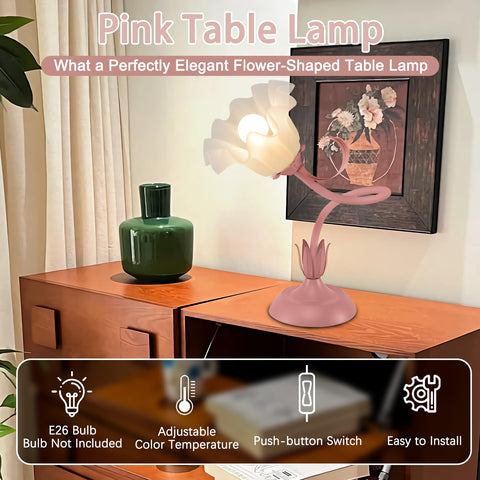 Larnix bedside lamp with E26 LED bulbs for energy-efficient lighting