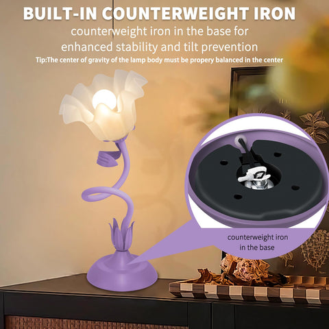 Larnix durable weighted base provides stable support on any surface.