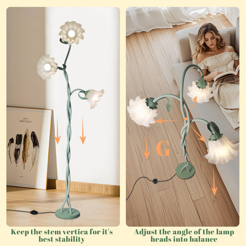 Larnix acrylic flower shades add decorative charm to any room