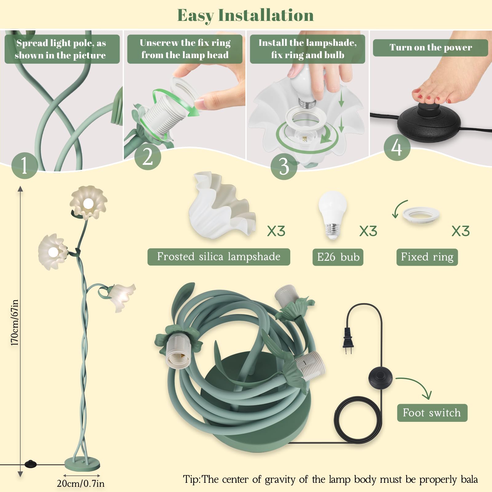 Larnix LED bulbs included simplify setup and save energy