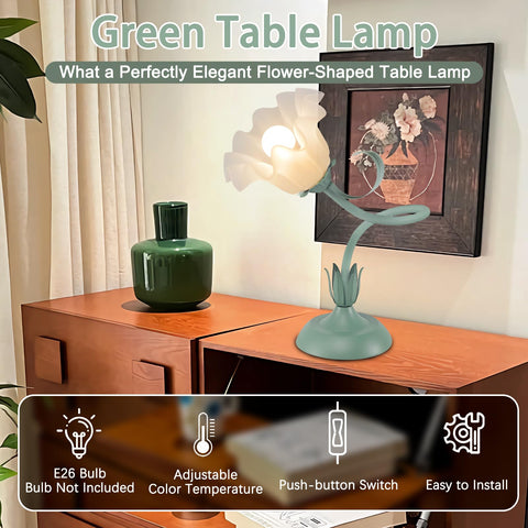Larnix weighted base nightstand lamp provides stability on busy surfaces