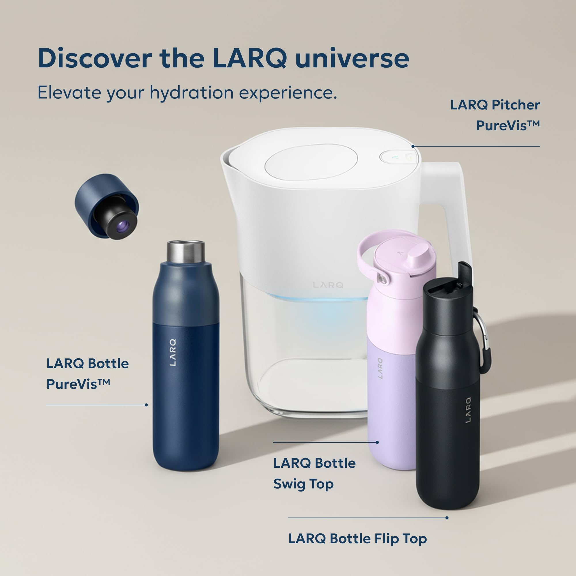 LARQ pitcher dishwasher-safe parts for easy cleaning