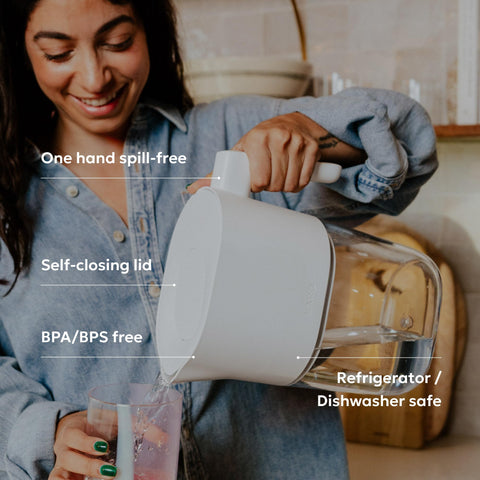 LARQ pitcher in fridge keeping beverages refreshing