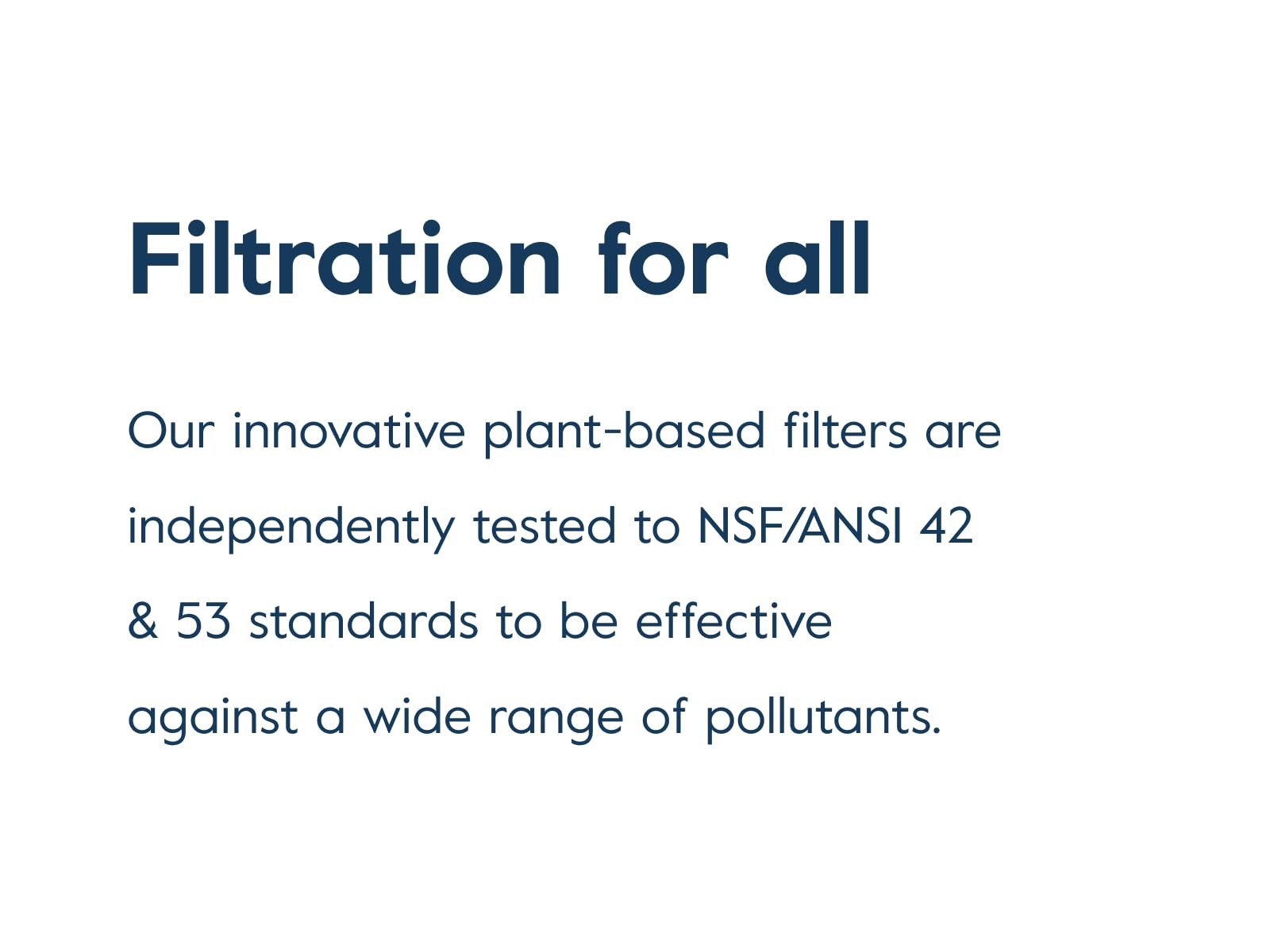 LARQ Pitcher close-up of plant-based carbon filtration material.