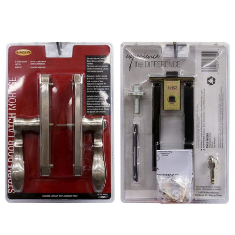 Larson hardware kit with mounting screws and clear instructions for installation.