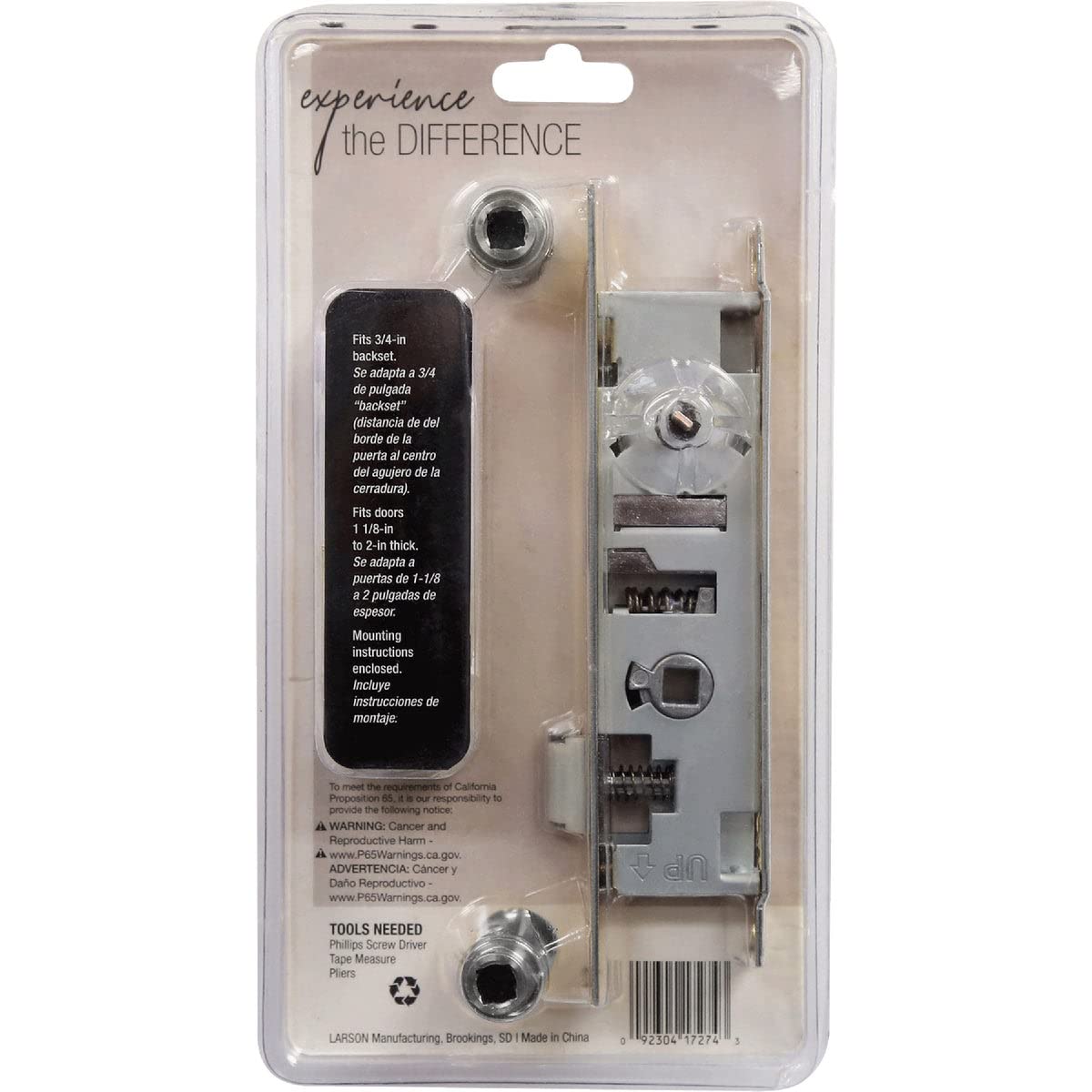 Larson keyed deadbolt closeup highlighting built-in security for entry
