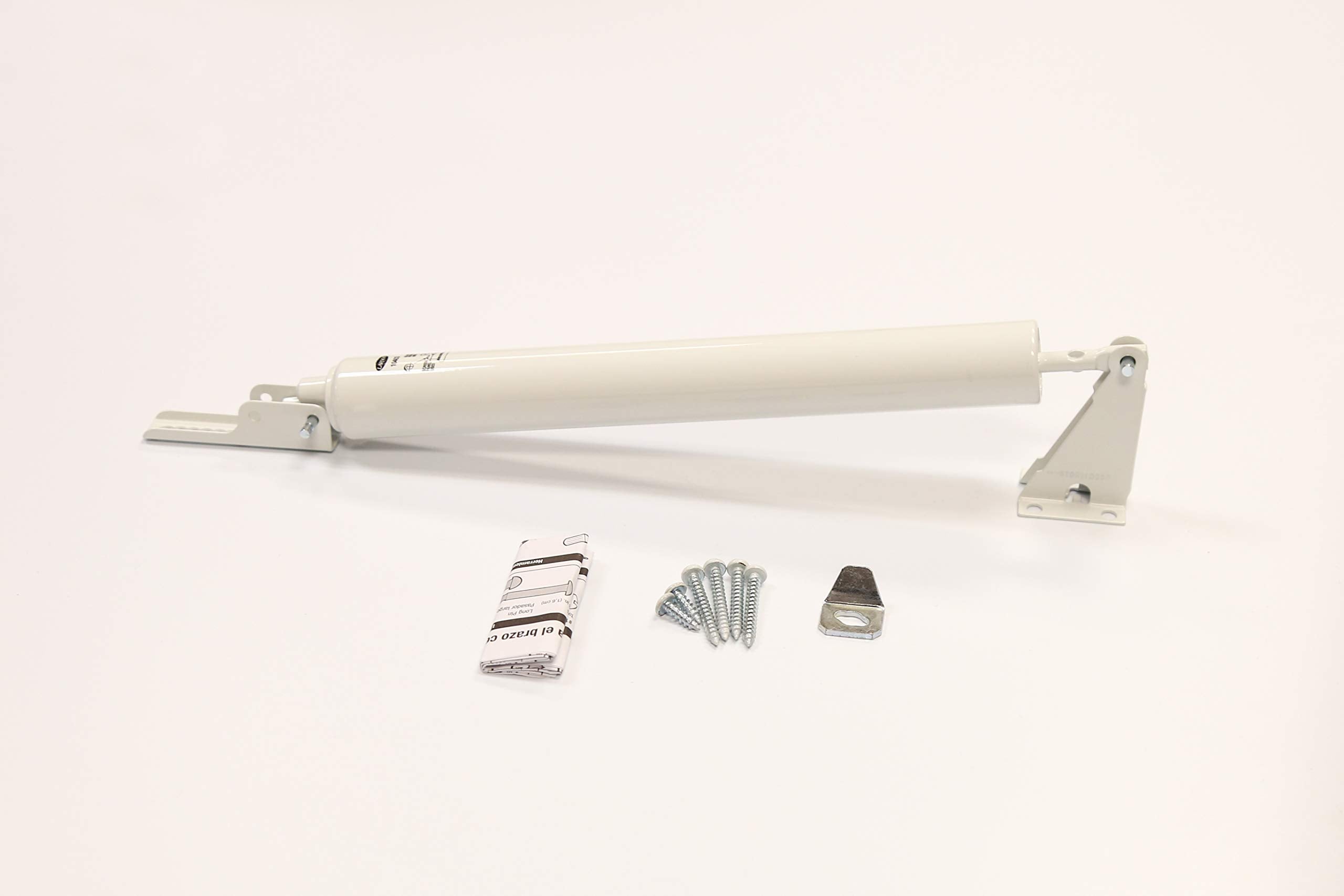 Larson storm door closer with hold-open washer enables convenient hands-free positioning.
